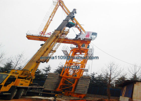 18 toneladas Luffing Tower Crane D5520 55m Trabalho Jib Power Line