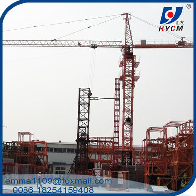 6t QTZ6012 auto-escalada Topkit Torre guindaste 60mts Boom com cabeça de torre