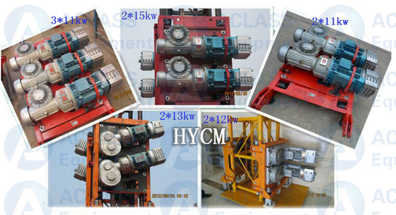 Mecanismos de motor de 3*11KW para construção de peças sobressalentes de elevadores com caixa de engrenagens 1:16