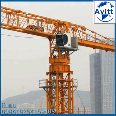 12 toneladas QTZ250 PT7025 Topless Tower Crane 70 metros Boom horizontal 50m altura livre