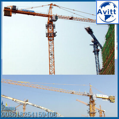 QTZ63 torre de escalada interna guindaste Capacidade de elevação 6 toneladas 50m Jib de trabalho