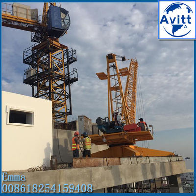 Remova guindaste da torre interna QD3015 Derrick Luffing Guindaste da torre 30m Jib de trabalho