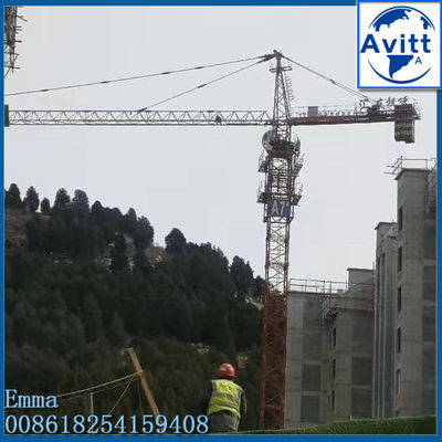 10 toneladas TC5023 Cabeça de martelo Guindaste de torre 3m Mast Lifting Building Materials