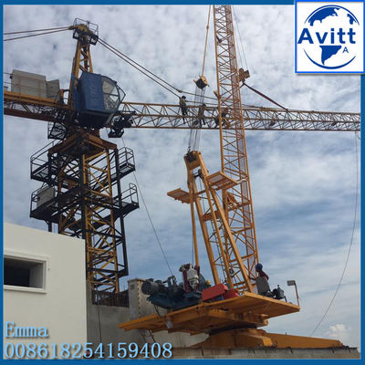 6000 kg Max Load 24mts Luffing Jib Derrick Crane para 60m Construção de Edifícios
