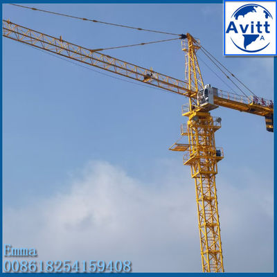 8t Topkit Head Tower Cranes TC5015 50M Boom de braço de trabalho para edifícios de 80m