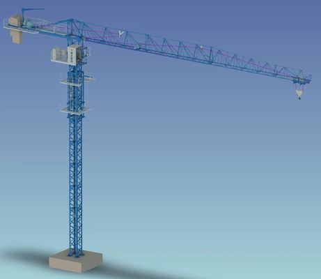 Pequeno PT4010 Flat Top Tower Crane 40m Jib 4 toneladas Carga O mesmo Potain Steel